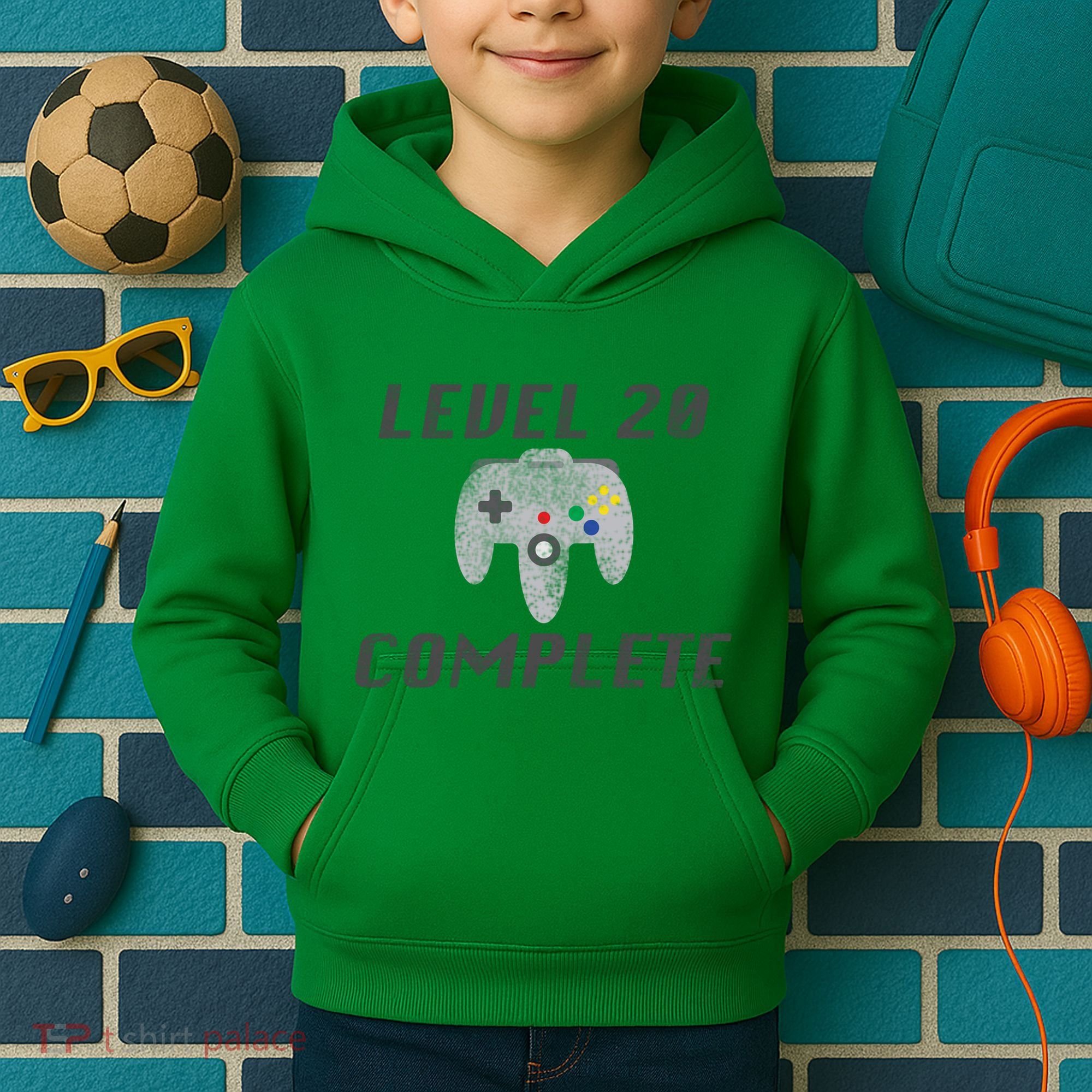 Level 20 Complete 20th Birthday Kids Hoodie