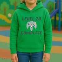 Level 20 Complete 20th Birthday Kids Hoodie thumb 3