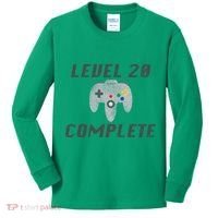 Level 20 Complete 20th Birthday Kids Long Sleeve Shirt thumb 0