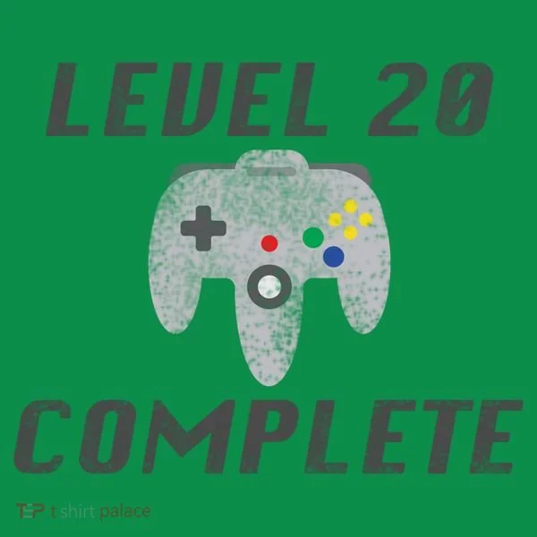 Level 20 Complete 20th Birthday Kids Long Sleeve Shirt