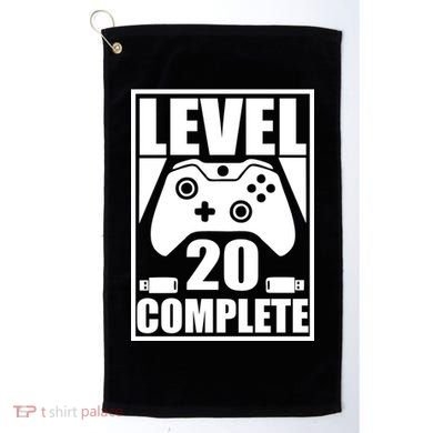 Level 20 Complete Gaming 20th Birthday Golf Towel