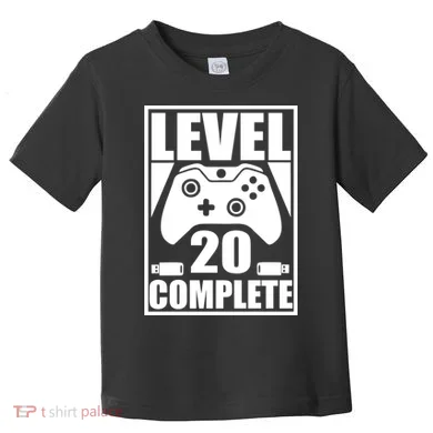 Level 20 Complete Gaming 20th Birthday Toddler T-Shirt