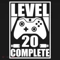 Level 20 Complete Gaming 20th Birthday Kids Long Sleeve Shirt thumb 2