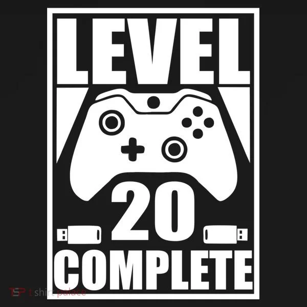 Level 20 Complete Gaming 20th Birthday Kids Long Sleeve Shirt