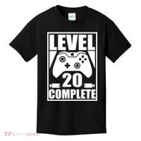 Level 20 Complete Gaming 20th Birthday Kids T-Shirt thumb 0