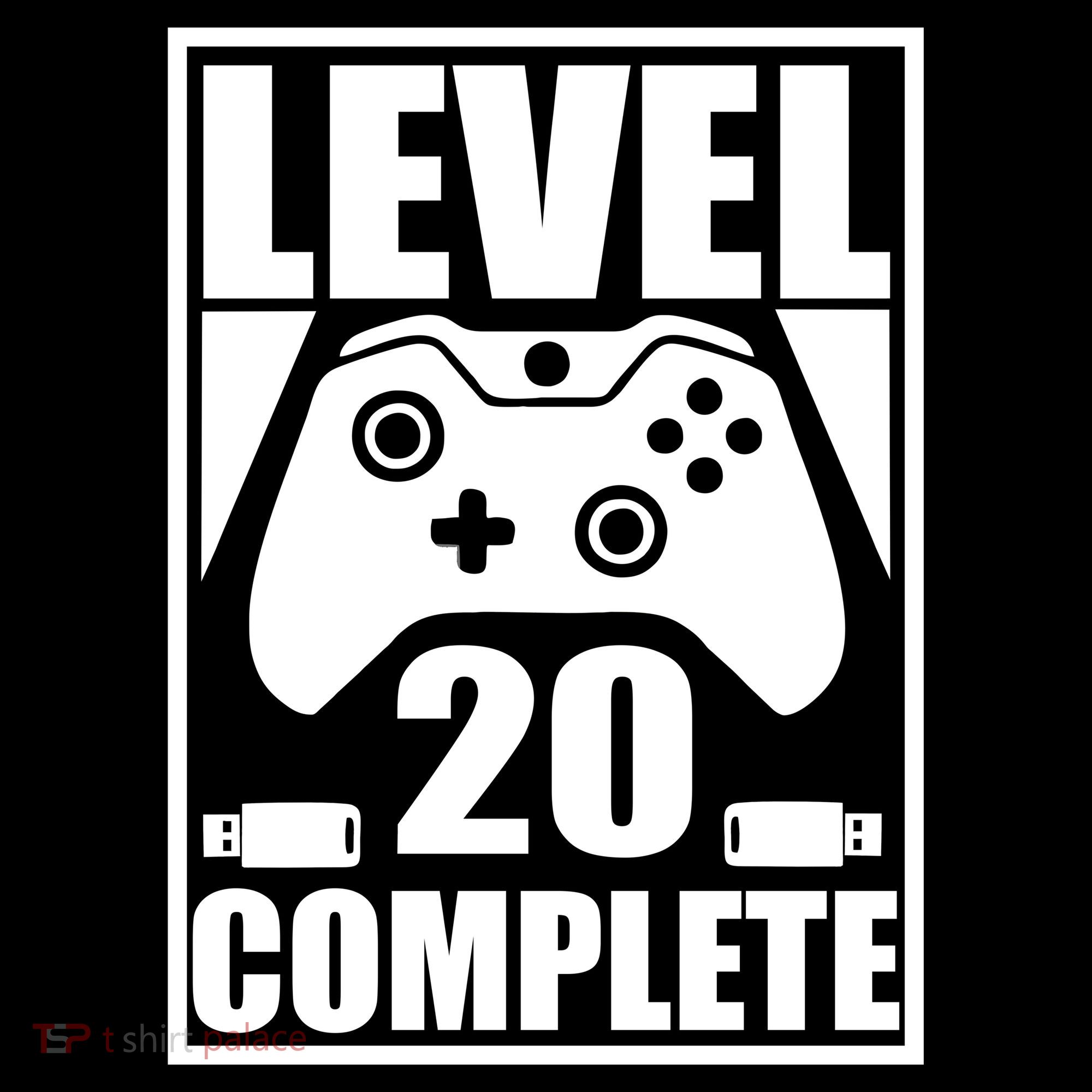Level 20 Complete Gaming 20th Birthday Kids T-Shirt