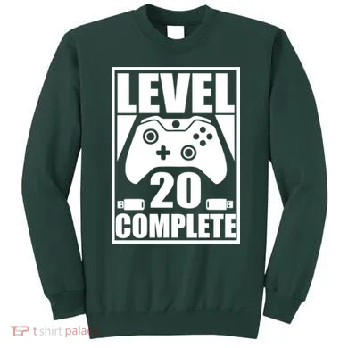 Level 20 Complete Gaming 20th Birthday Sweatshirt