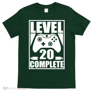 Level 20 Complete Gaming 20th Birthday T-Shirt
