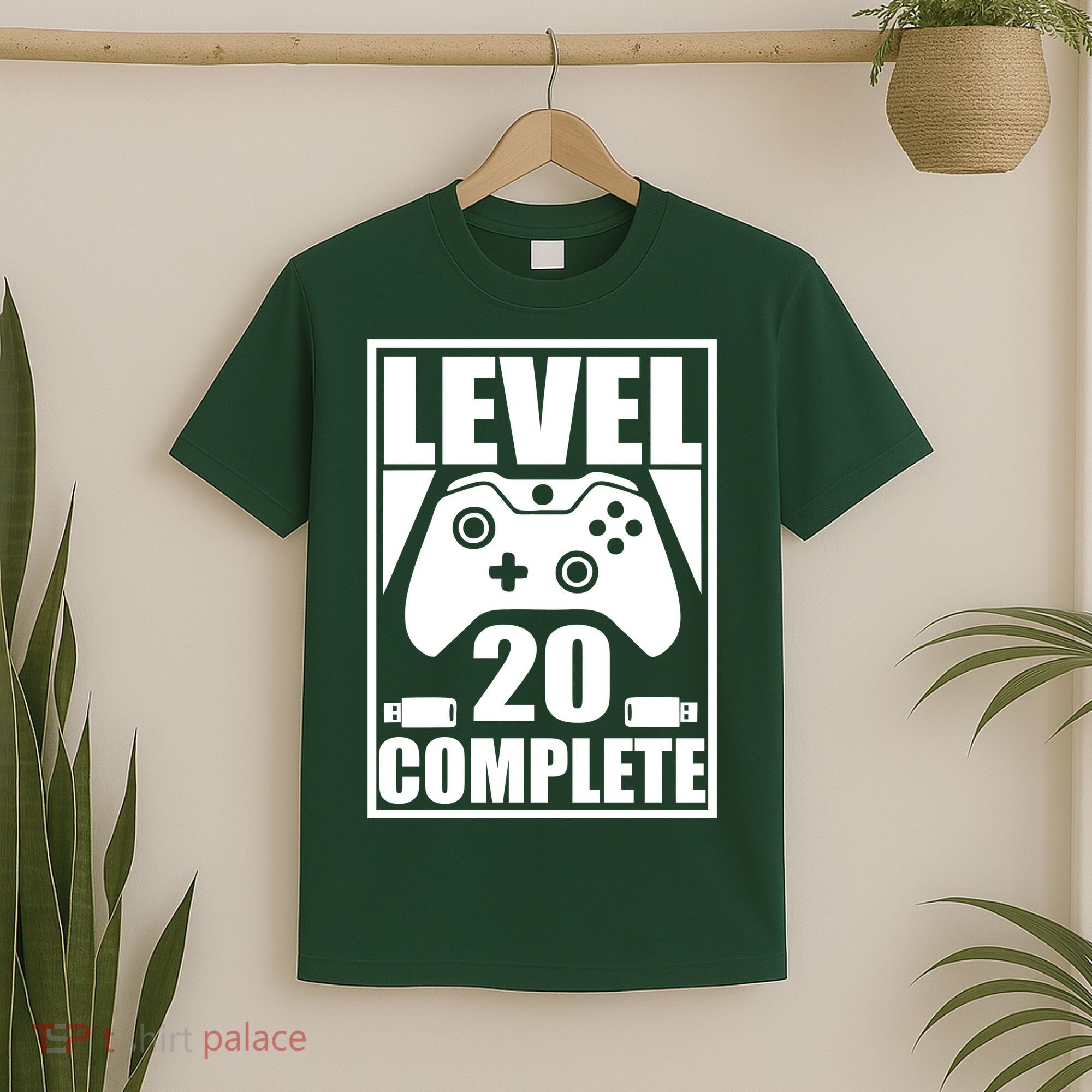 Level 20 Complete Gaming 20th Birthday T-Shirt