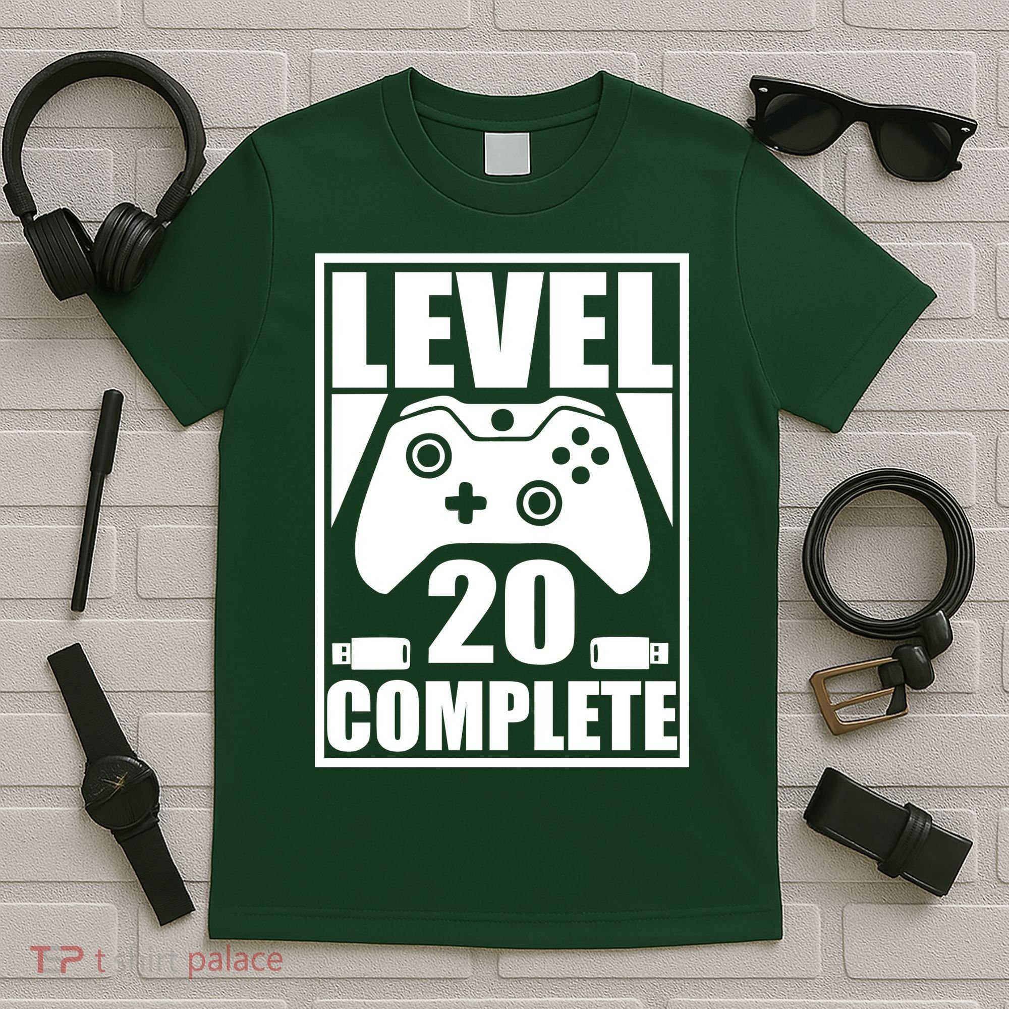 Level 20 Complete Gaming 20th Birthday T-Shirt