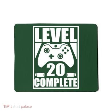 Level 20 Complete Gaming 20th Birthday Mousepad