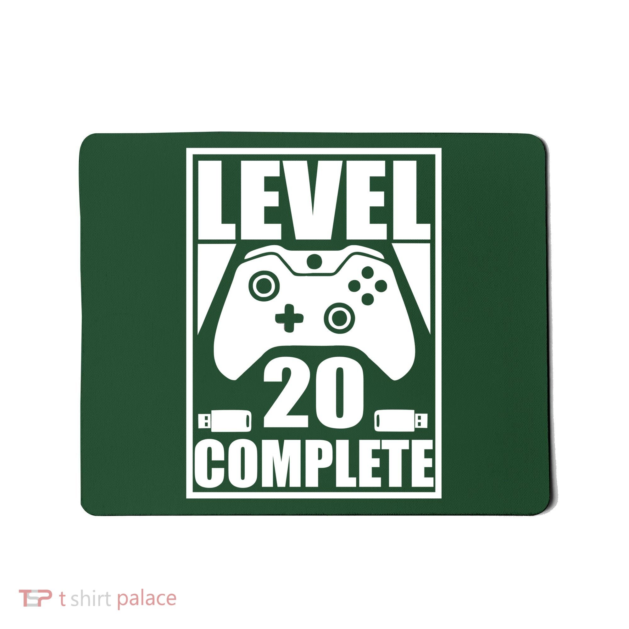 Level 20 Complete Gaming 20th Birthday Mousepad