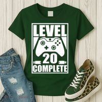 Level 20 Complete Gaming 20th Birthday Women's T-Shirt thumb 3