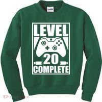 Level 20 Complete Gaming 20th Birthday Kids Sweatshirt thumb 0