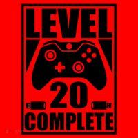 Level 20 Complete Gaming 20th Birthday Santa Hat thumb 1