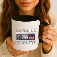 Level 20 Complete Retro Gamer 20th Birthday Coffee Mug thumb 3