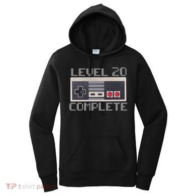 Level 20 Complete Retro Gamer 20th Birthday Women's Hoodie