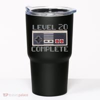 Level 20 Complete Retro Gamer 20th Birthday Tumbler thumb 0