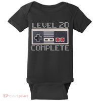 Level 20 Complete Retro Gamer 20th Birthday Baby Bodysuit thumb 0