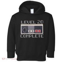 Level 20 Complete Retro Gamer 20th Birthday Toddler Hoodie thumb 0