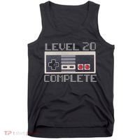Level 20 Complete Retro Gamer 20th Birthday Tank Top thumb 0