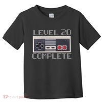 Level 20 Complete Retro Gamer 20th Birthday Toddler T-Shirt thumb 0