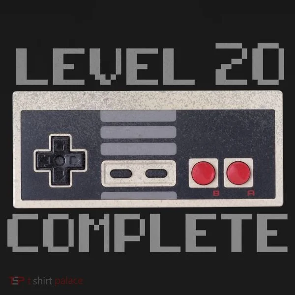 Level 20 Complete Retro Gamer 20th Birthday Toddler T-Shirt