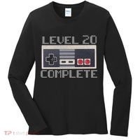 Level 20 Complete Retro Gamer 20th Birthday Women's Long Sleeve Shirt thumb 0