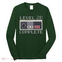 Level 20 Complete Retro Gamer 20th Birthday Long Sleeve Shirt thumb 0
