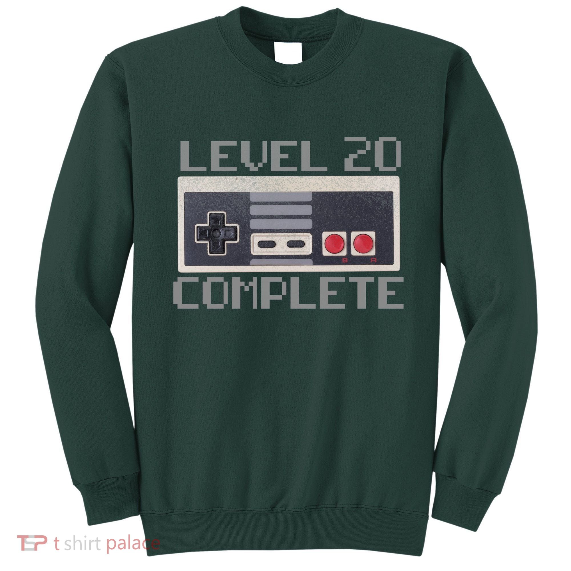 Level 20 Complete Retro Gamer 20th Birthday Sweatshirt