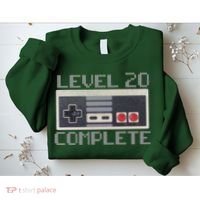 Level 20 Complete Retro Gamer 20th Birthday Sweatshirt thumb 2