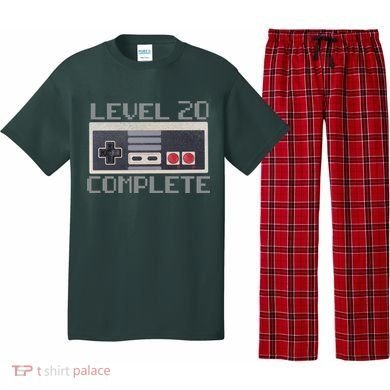 Level 20 Complete Retro Gamer 20th Birthday Pajama Set