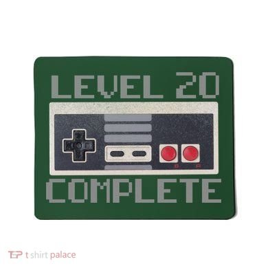 Level 20 Complete Retro Gamer 20th Birthday Mousepad