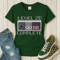 Level 20 Complete Retro Gamer 20th Birthday Women's T-Shirt thumb 3