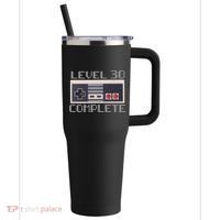 Level 30 Complete Retro Gamer 30th Birthday 40oz Vacuum Insulated Stainless Steel Travel Tumbler thumb 0