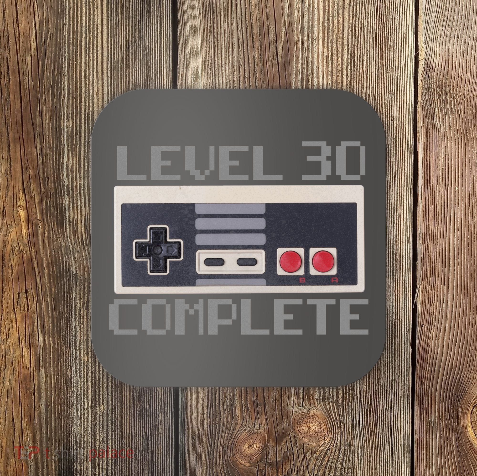 Level 30 Complete Retro Gamer 30th Birthday Coaster
