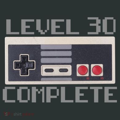 Level 30 Complete Retro Gamer 30th Birthday Flat Bill Trucker Hat