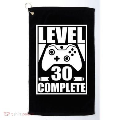 Level 30 Complete Video Gamer 30th Birthday Golf Towel