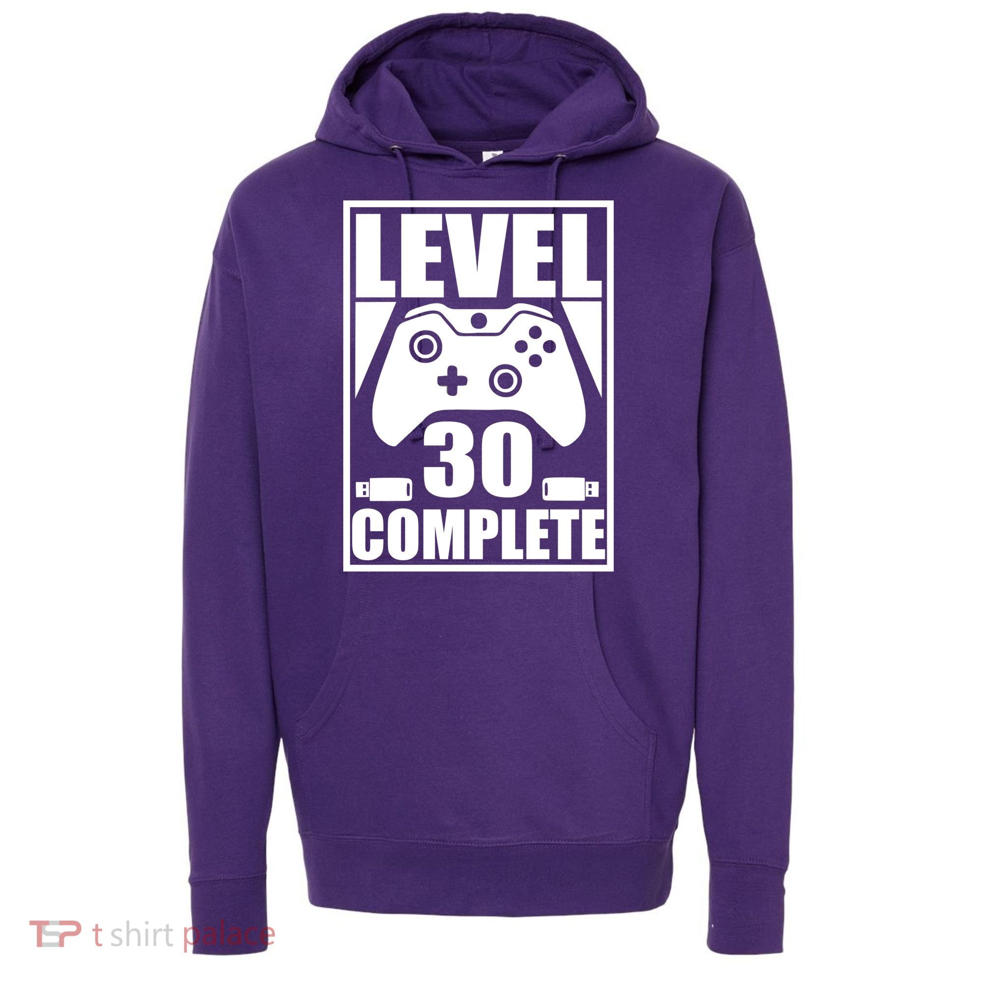 Level 30 Complete Video Gamer 30th Birthday Hoodie