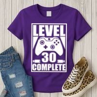 Level 30 Complete Video Gamer 30th Birthday Women's T-Shirt thumb 3