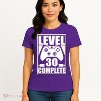 Level 30 Complete Video Gamer 30th Birthday Women's T-Shirt thumb 4