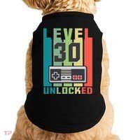 Level 30 Unlocked Funny Retro Gamer Birthday Doggie Tank thumb 0