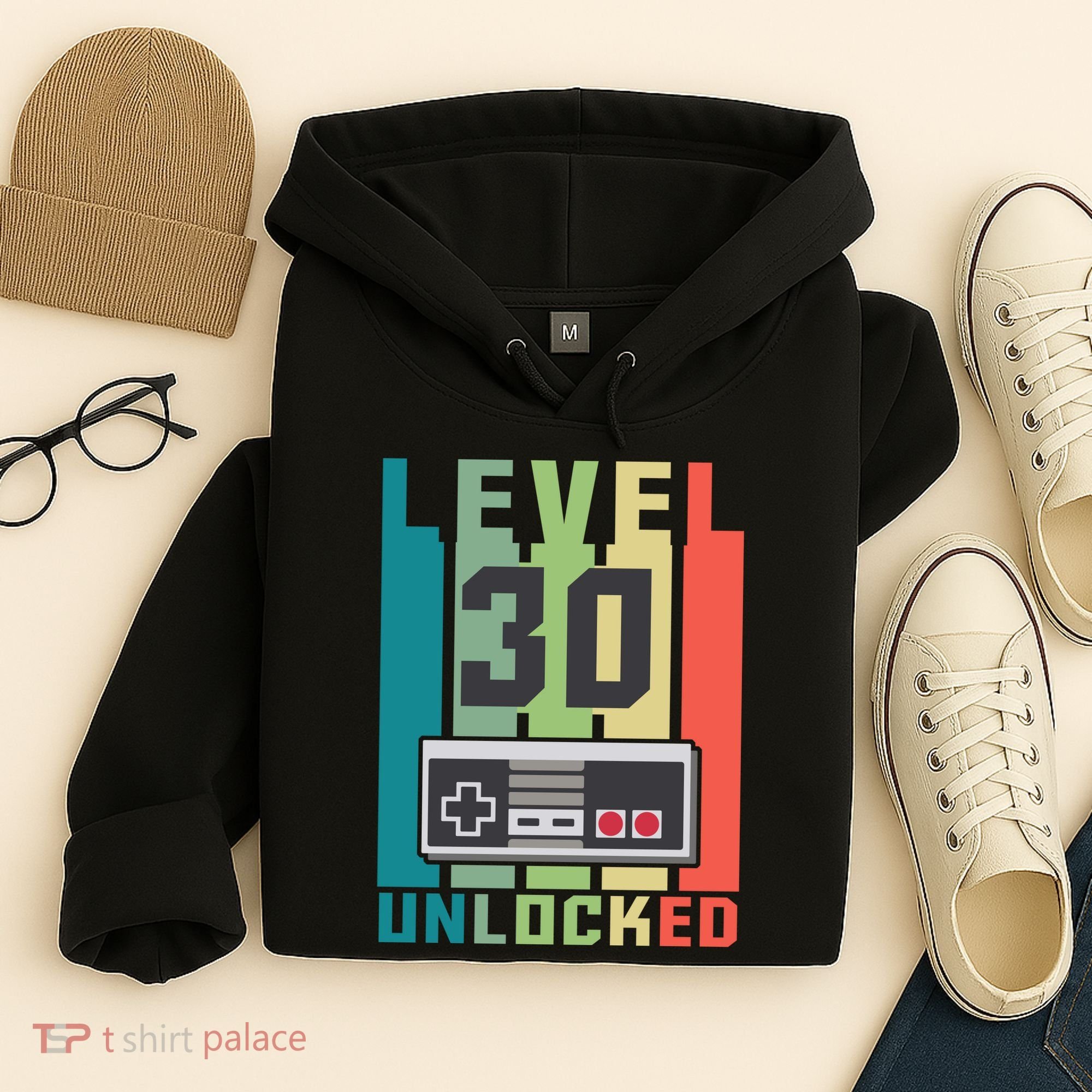Level 30 Unlocked Funny Retro Gamer Birthday Hoodie