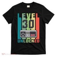 Level 30 Unlocked Funny Retro Gamer Birthday T-Shirt thumb 0