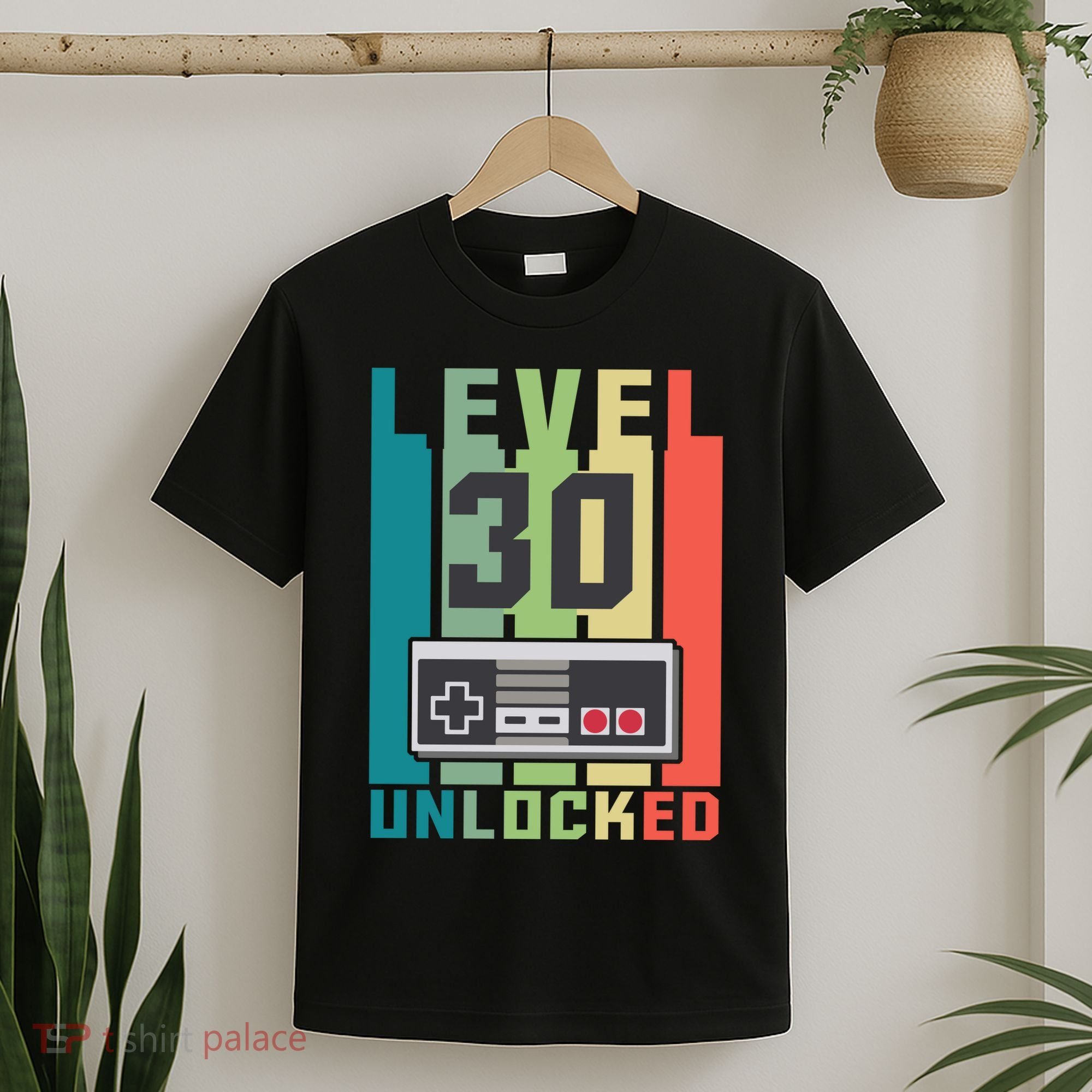 Level 30 Unlocked Funny Retro Gamer Birthday T-Shirt