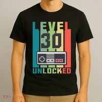 Level 30 Unlocked Funny Retro Gamer Birthday T-Shirt thumb 3