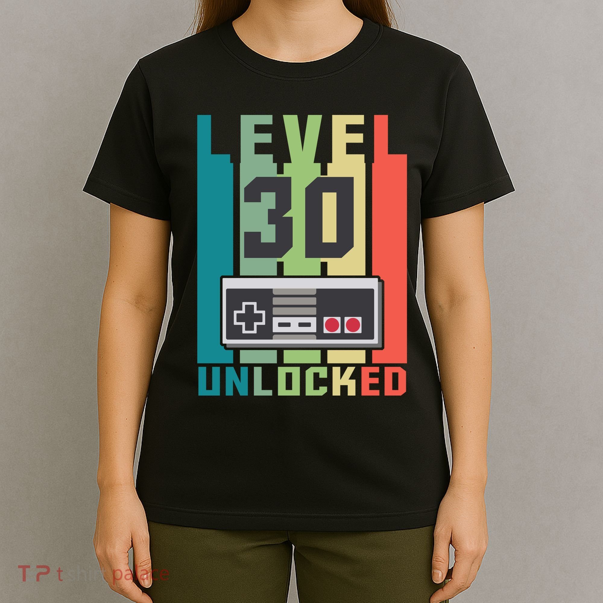 Level 30 Unlocked Funny Retro Gamer Birthday T-Shirt