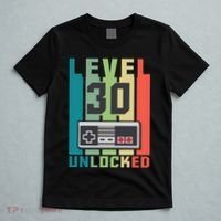Level 30 Unlocked Funny Retro Gamer Birthday T-Shirt thumb 5