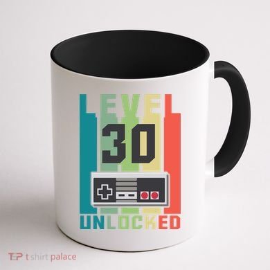 Level 30 Unlocked Funny Retro Gamer Birthday Coffee Mug back