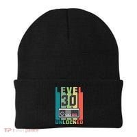 Level 30 Unlocked Funny Retro Gamer Birthday Beanie thumb 0